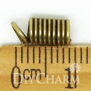 Bronze Tone Spring Coil Cord Ends 8x4.5mm - 100pcs..