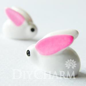 White Color Beautiful Rabbit Resin Jewellry..
